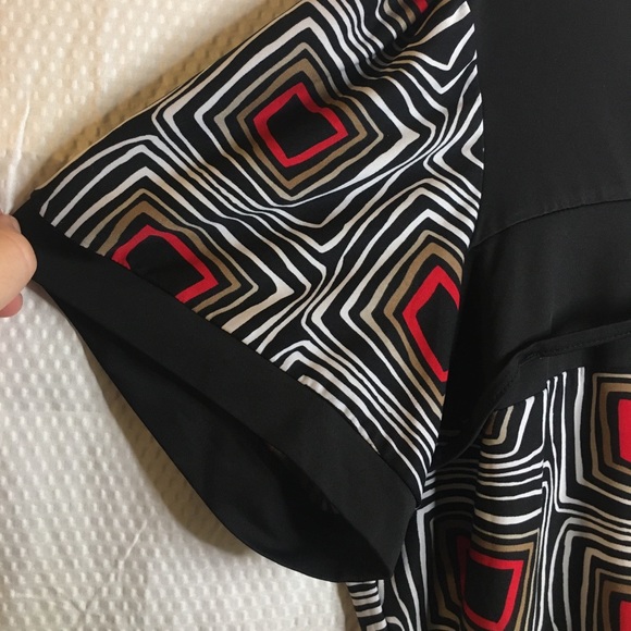 CATO | Women’s Black Blouse with Multi-Color Pattern - Picture 8 of 14